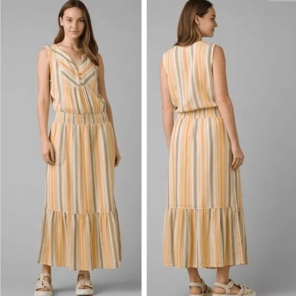 Prana Dresses & Skirts - Prana Small Maxi Dress California Dreaming Sleeveless Pockets